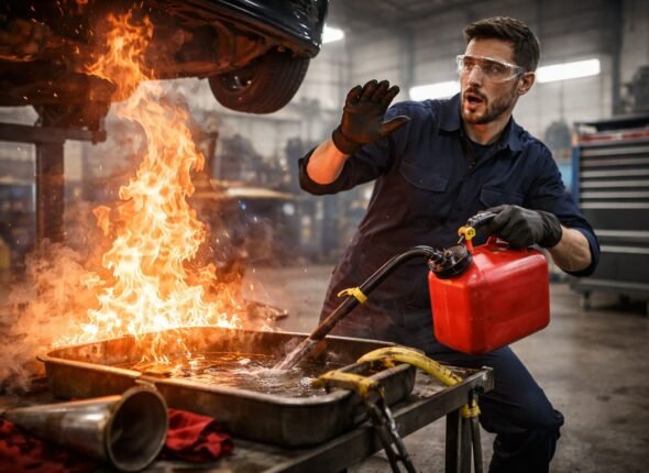 Image - Fuel Safety in Vehicle Maintenance Workshop – Fire and Explosion Risk Awareness
