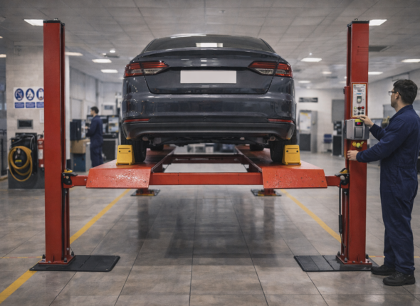 Working Under Vehicles Safely - Four Post (Platform) Lift